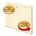 Smead 75520 Manila File Jackets, 1" Exp, Letter, 11 Point, Manila, 50/Box SMD75520