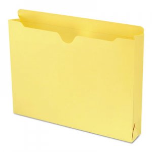 Smead 75571 Colored File Jackets with Reinforced Double-Ply Tab, Letter, Yellow, 50/Box SMD75571