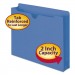 Smead 75562 Colored File Jackets with Reinforced Double-Ply Tab, Letter, 11 Pt, Blue, 50/Box SMD75562