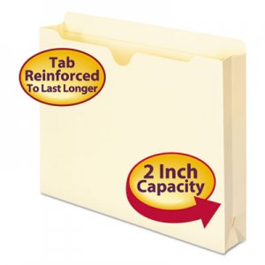 Smead 75560 Manila File Jackets, 2" Exp, Letter, 11 Point, Manila, 50/Box SMD75560