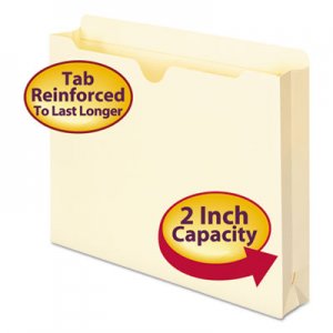 Smead 75560 Manila File Jackets, 2" Exp, Letter, 11 Point, Manila, 50/Box SMD75560