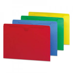 Smead 75613 Colored File Jackets w/Reinforced 2-Ply Tab, Letter, Assorted, 100/Box SMD75613