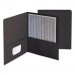 Smead 87853 Two-Pocket Folder, Textured Heavyweight Paper, Black, 25/Box SMD87853