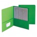 Smead 87855 Two-Pocket Folder, Textured Heavyweight Paper, Green, 25/Box SMD87855