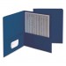 Smead 87854 Two-Pocket Folder, Textured Heavyweight Paper, Dark Blue, 25/Box SMD87854