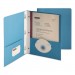 Smead 88052 Heavyweight 2-Pocket Folder w/Tang Fastener, Letter, 1/2" Cap, Blue, 25/Box SMD88052
