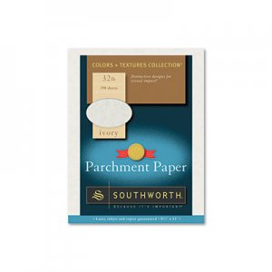 Southworth J988C Parchment Specialty Paper, Ivory, 32 lb., 8 1/2 x 11, 250/Box SOUJ988C