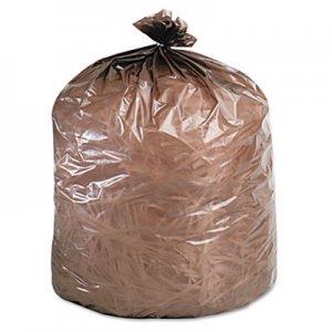 Stout G3344B11 Eco-Degradable Plastic Trash Garbage Bag, 39gal, 1.1mil, 33 x 44, Brown, 40/Box STOG3344B11