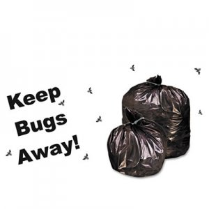 Stout P3345K20 Insect-Repellent Trash Garbage Bags, 35gal, 2mil, 33 x 45, BLK, 80/Box STOP3345K20