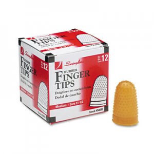 Swingline GBC 54035 Rubber Finger Tips, 11 1/2 (Medium), Amber, Dozen SWI54035