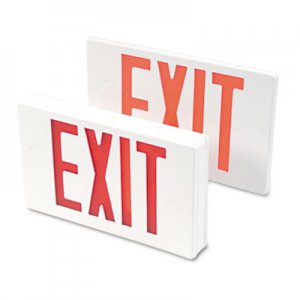 Tatco 07230 LED Exit Sign, Polycarbonate, 12 1/4" x 2 1/2" x 8 3/4", White TCO07230