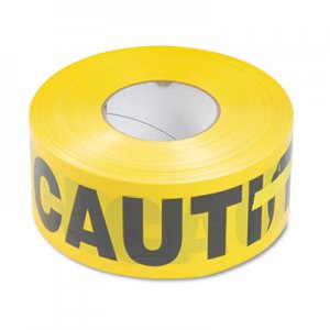 Tatco TCO10700 Caution Barricade Safety Tape, Yellow, 3w x 1000ft Roll