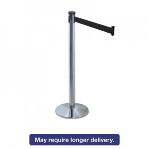 Tatco 11500 Adjusta-Tape Crowd Control Stanchion Posts, Nylon, 40" High, Black, 2/Box TCO11500