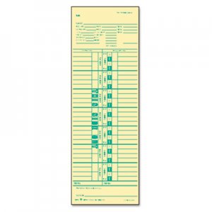 TOPS 1255 Time Card for Cincinnati/Simplex, Weekly, 3 1/2 x 10 1/2, 500/Box TOP1255