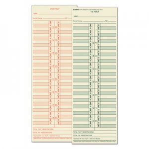 TOPS 1276 Time Card for Cincinnati/Lathem/Simplex/Acroprint, Semi-Monthly, 500/Box TOP1276