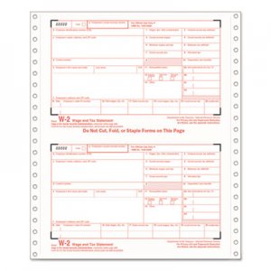 TOPS 2206C W-2 Tax Forms, 6-Part Carbonless, 8 1/2 x 5 1/2, 24 W-2s & 1