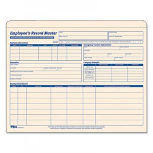 TOPS 32801 Employee Record Master File Jacket, 9 1/2 x 11 3/4, 10 Point Manila, 15/Pack TOP32801