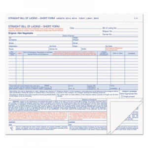 TOPS 3841 Hazardous Material Short Form, 8 1/2 x 7, Three-Part Carbonless, 50 Forms TOP3841