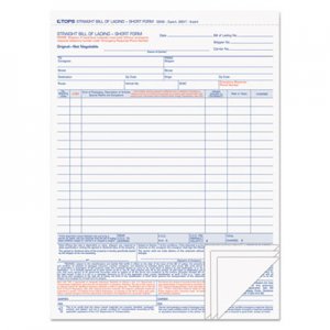 TOPS 3847 Bill of Lading,16-Line, 8-1/2 x 11, Four-Part Carbonless, 50 Forms TOP3847
