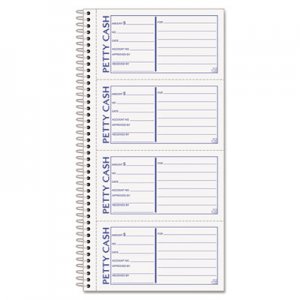 TOPS 4109 Petty Cash Receipt Book, 5 1/2 x 11, Two-Part Carbonless, 200 Sets/Book TOP4109