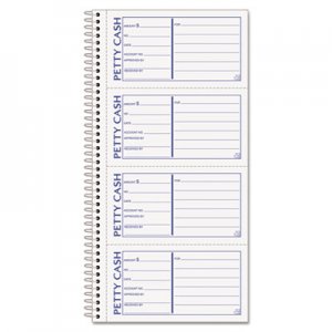 TOPS 4109 Petty Cash Receipt Book, 5 1/2 x 11, Two-Part Carbonless, 200 Sets/Book TOP4109