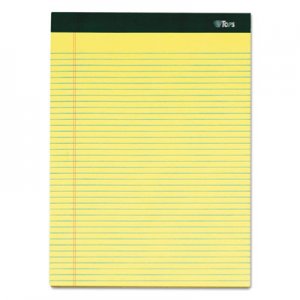 TOPS 63376 Double Docket Ruled Pads, 8 1/2 x 11 3/4, Canary, 100 Sheets, 6 Pads/Pack TOP63376