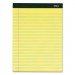 TOPS 63376 Double Docket Ruled Pads, 8 1/2 x 11 3/4, Canary, 100 Sheets, 6 Pads/Pack TOP63376