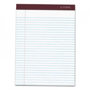 TOPS 63960 Docket Ruled Perforated Pads, Legal/Wide, 8 1/2 x 11 3/4, White, 50 Sheets, DZ TOP63960