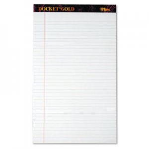 TOPS 63990 Docket Ruled Perforated Pads, 8 1/2 x 14, White, 50 Sheets, Dozen TOP63990