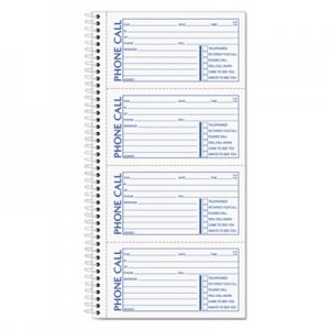 TOPS 74620 Second Nature Phone Call Book, 2 3/4 x 5, Two-Part Carbonless, 400 Forms TOP74620