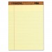 TOPS 7532 The Legal Pad Ruled Perforated Pads, 8 1/2 x 11 3/4, Canary, 50 Sheets, Dozen TOP7532