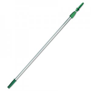 Unger EZ250 Opti-Loc Aluminum Extension Pole, 8ft, Two Sections, Green/Silver UNGEZ250