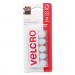 Velcro 90070 Sticky-Back Hook and Loop Dot Fasteners on Strips, 5/8 dia., White, 15 Sets/Pack VEK90070