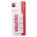 Velcro 90073 Sticky-Back Hook and Loop Square Fasteners on Strips, 7/8", White, 12 Sets/Pack VEK90073