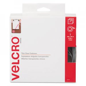 Velcro 91325 Sticky-Back Hook and Loop Fastener Roll, 3/4" x 15 ft Roll, Clear VEK91325