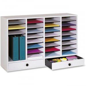 Safco 9494GR 32 Compartments Adjustable Literature Organizer