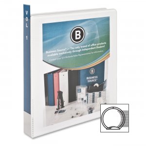 Business Source 09953 Round Ring View Binder BSN09953