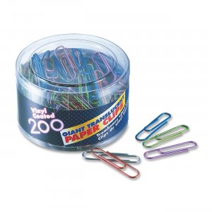OIC 97212 Translucent Vinyl Paper Clips OIC97212