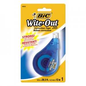 BIC WOTAPP11 Wite-Out EZ Correct Correction Tape, Non-Refillable, 1/6" x 472 BICWOTAPP11