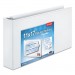 Cardinal 22142 11 x 17 ClearVue Slant-D Ring Binder, 3" Cap, White CRD22142