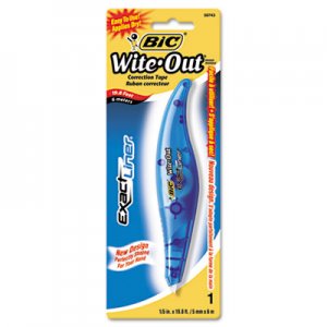 BIC WOELP11 Wite-Out Exact Liner Correction Tape Pen, Non-Refillable, Blue, 1/5" x 236 BICWOELP11