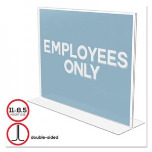 deflecto 69301 Stand-Up Double-Sided Sign Holder, Plastic, 11 x 8 1/2 DEF69301