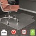 deflecto CM15233 RollaMat Frequent Use Chair Mat for Medium Pile Carpet, 45 x 53 w/Lip, Clear DEFCM15233