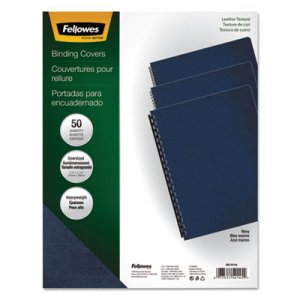 Fellowes 52145 Executive Presentation Binding System Covers, 11-1/4 x 8-3/4, Navy, 50/Pack FEL52145