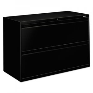 HON HON892LP 800 Series Two-Drawer Lateral File, 42w x 19.25d x 28.38h, Black