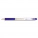 Pentel PENBK93C R.S.V.P. RT Retractable Ballpoint Pen, 1mm, Clear Barrel, Blue Ink, Dozen BK93-C