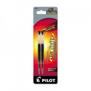 Pilot 77271 Refill for Dr. Grip Center Of Gravity Pen, Medium, Black Ink, 2/Pack PIL77271