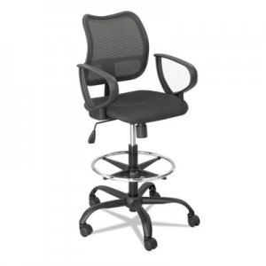 Safco 3395BL Vue Series Mesh Extended Height Chair, Acrylic Fabric Seat, Black SAF3395BL