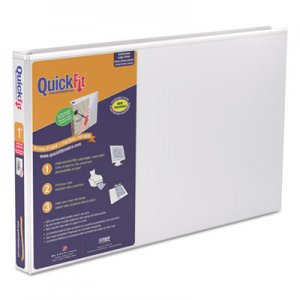 Stride 94010 QuickFit by Stride Ledger D-Ring View Binder, 1" Capacity, 11 x 17, White STW94010