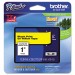 Brother P-Touch TZE651 TZe Standard Adhesive Laminated Labeling Tape, 1w, Black on Yellow BRTTZE651